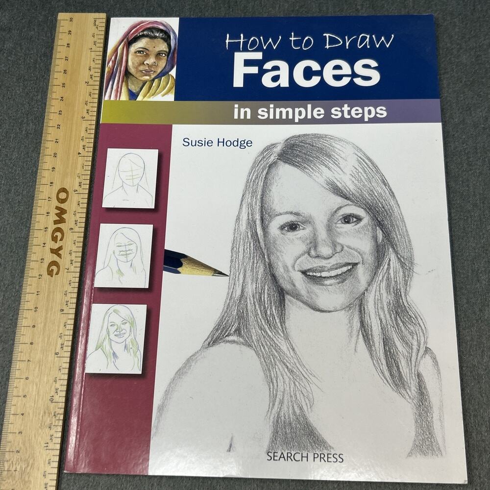 How to Draw Faces in Simple Steps Paperback by Susie Hodge Art Guide Book